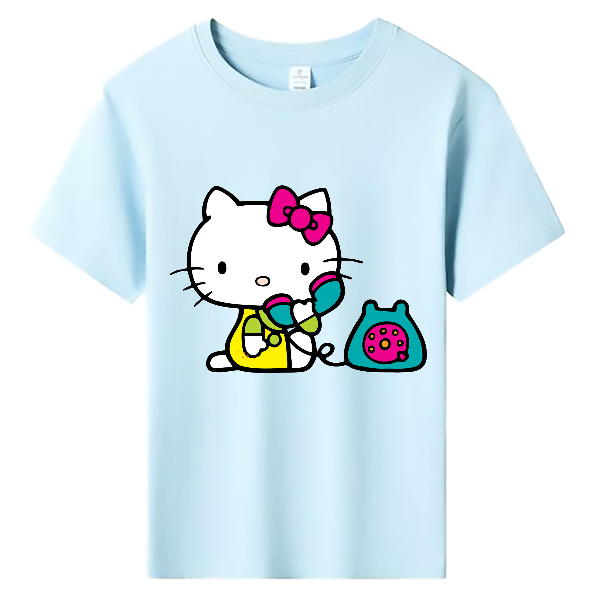 （画像用） Hello Kitty ハローキティ 綿100％キッズTシャツ（フロントプリント）